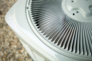 top view of an outdoor AC unit